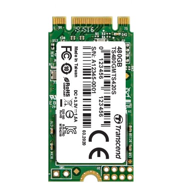 TRANSCEND 480GB M.2 2242 SSD SATA3 B+M Key TLC