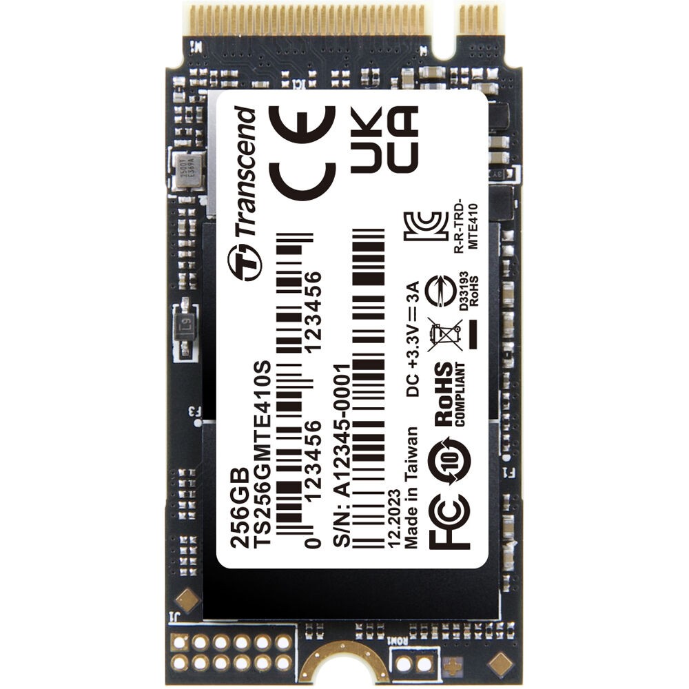 TRANSCEND 256GB M.2 2242 PCIe Gen4x4 NVMe 3D TLC DRAM-less