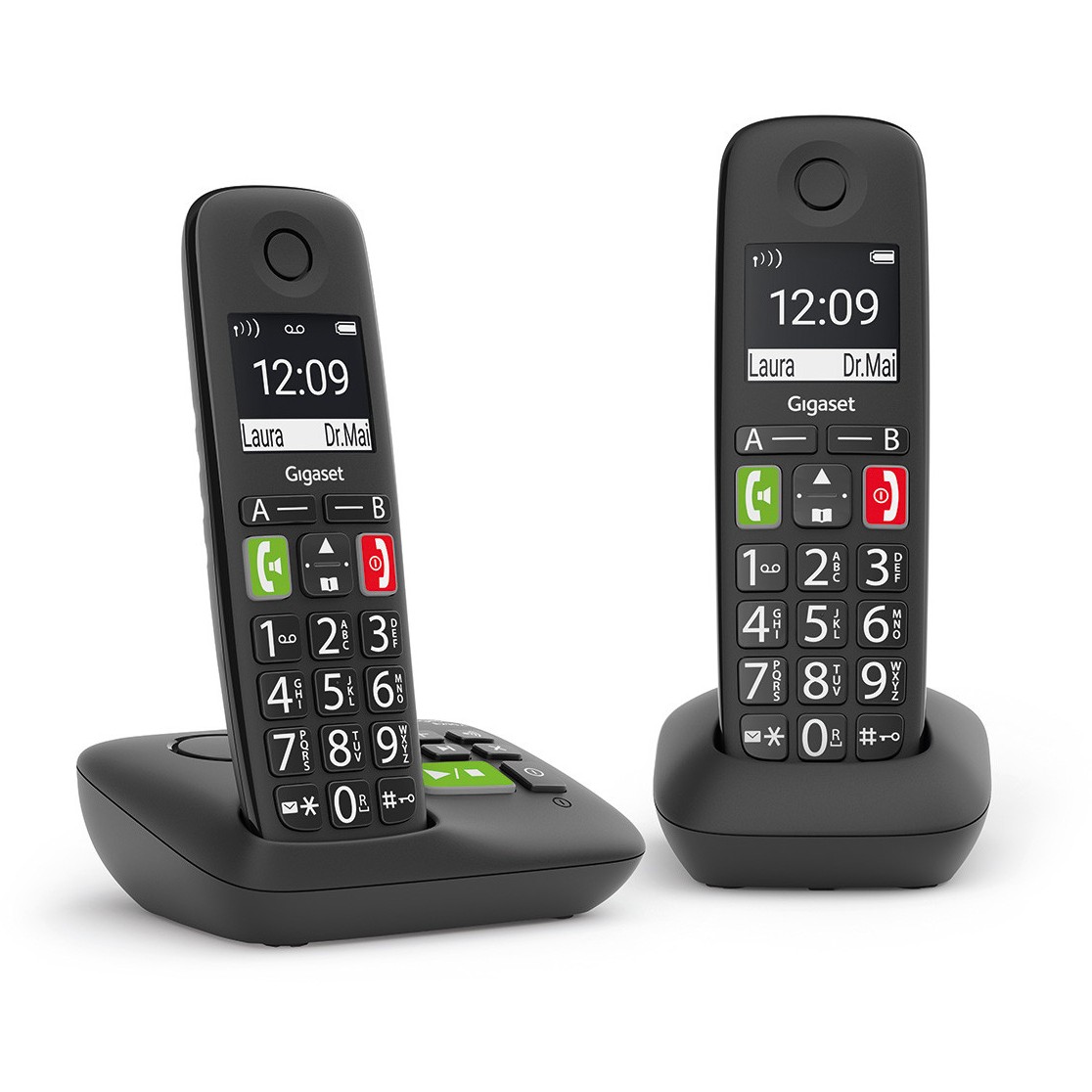 Gigaset E290A Duo - Schnurlostelefon - Anrufbeantworter mit Rufnummernanzeige