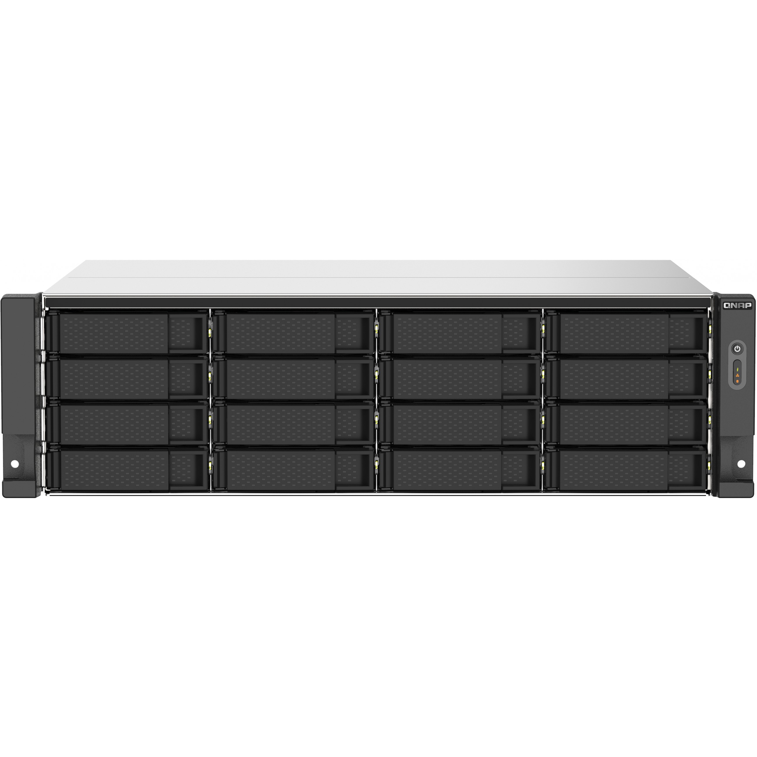 QNAP 16-Bay-Rackmount-NAS AMD Ryzen V1000-Serie V1500B 4C/8T 2,2GHz 16GB DDR4-RAM 2x2,5 GbE LAN optionale 10GbE und M.2