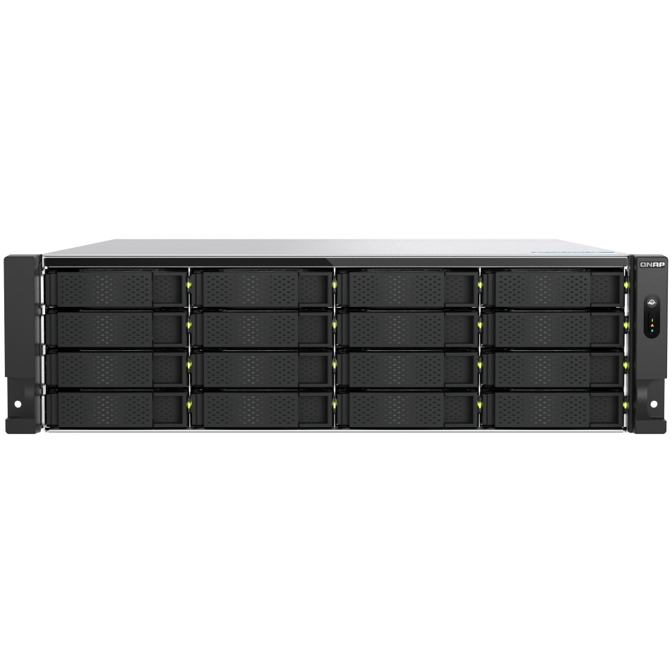 QNAP TS-h1677AXU-RP-R7-32G 3U 16-bay NAS AMD Ryzen 7 Pro 7745 8C/16T boost up to 5.3GHz 32GB DDR5 non-ECC RAM