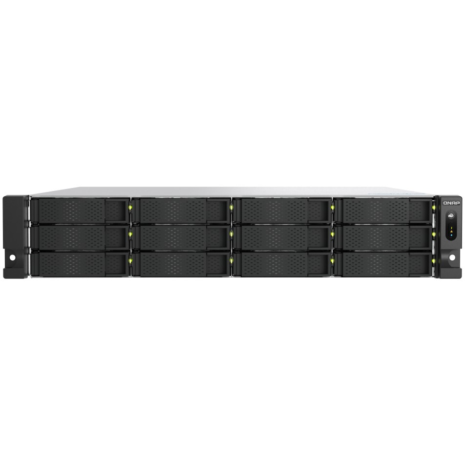 QNAP TS-h1277AXU-RP-R5-16G 2U 12-bay NAS AMD Ryzen 5 Pro 7645 6C/12T boost up to 5.1GHz 16GB DDR5 non-ECC RAM
