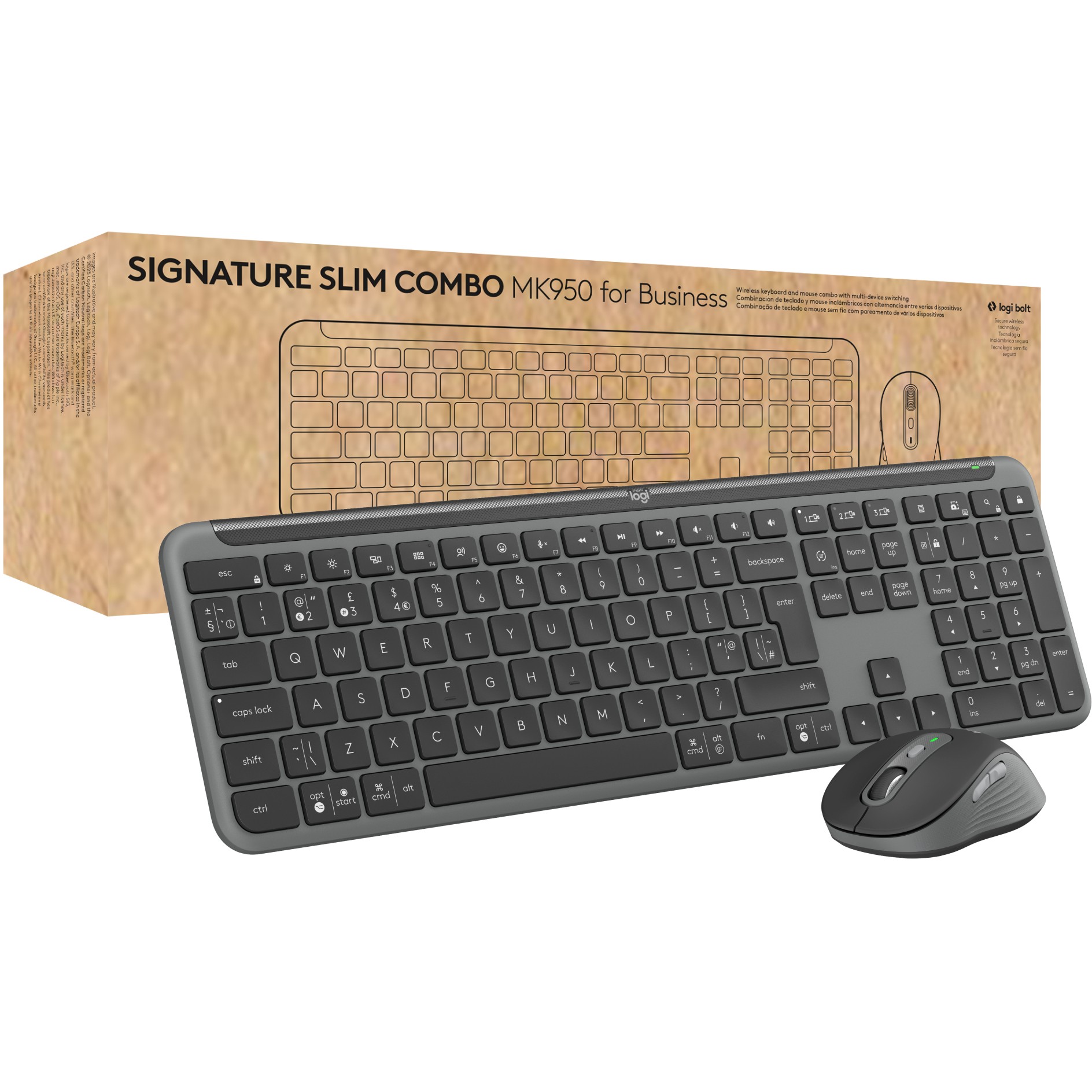 Logitech Signature Slim Combo MK950 for Business - Graphite - CENTRAL-419 (FR)