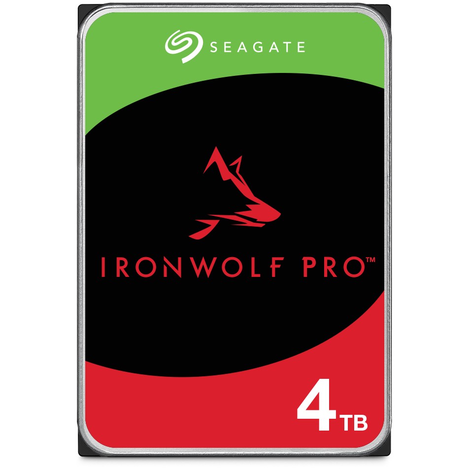 SEAGATE NAS HDD 4TB IronWolf 5400rpm 6Gb/s SATA 256MB cache 8,9cm 3,5Zoll 24x7 CMR für NAS und RAID Rackmount BLK Retail SinglePack