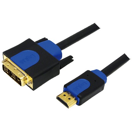 Logilink HDMI-DVI-Kabel Anschl. 18+1pin St/St 2.00m sw 1.4