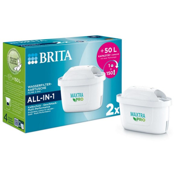 BRITA Tischwasserfilter Maxtra Pro Filterkartusche 2er-Pack