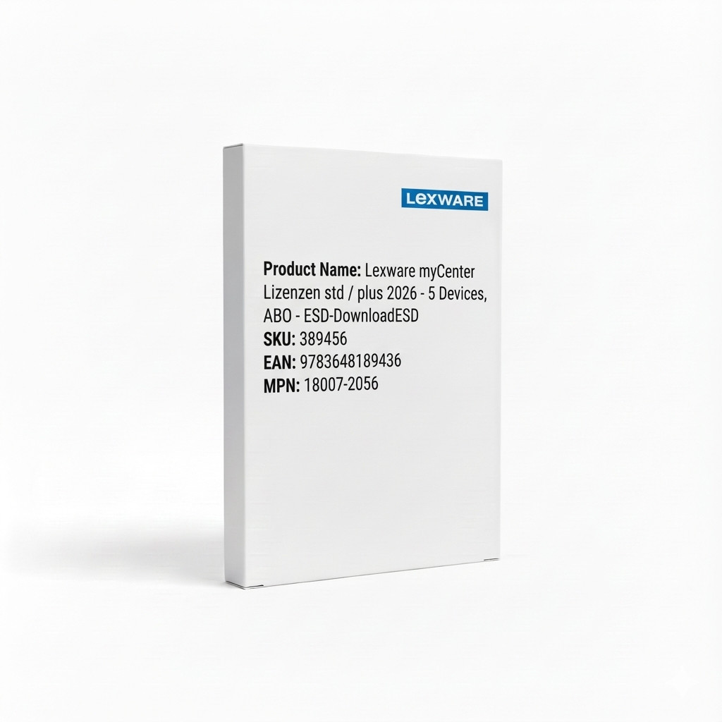 Lexware myCenter Lizenzen std/plus 2026 - 5 Devices, ABO - ESD-DownloadESD