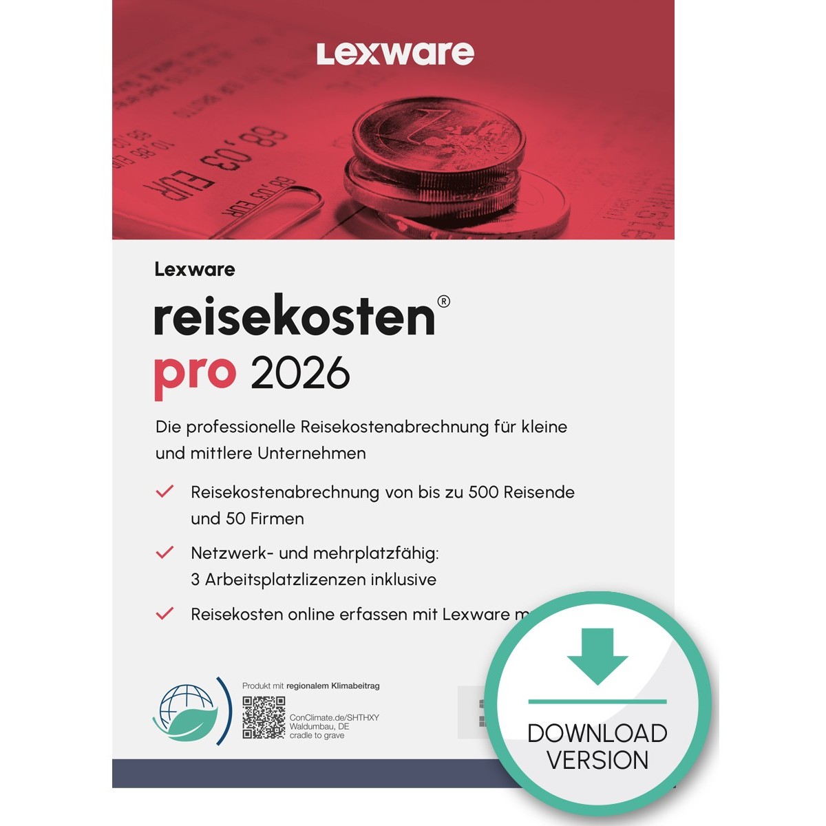 Lexware Reisekosten Pro 2026 - 1 Device, ABO - ESD-DownloadESD