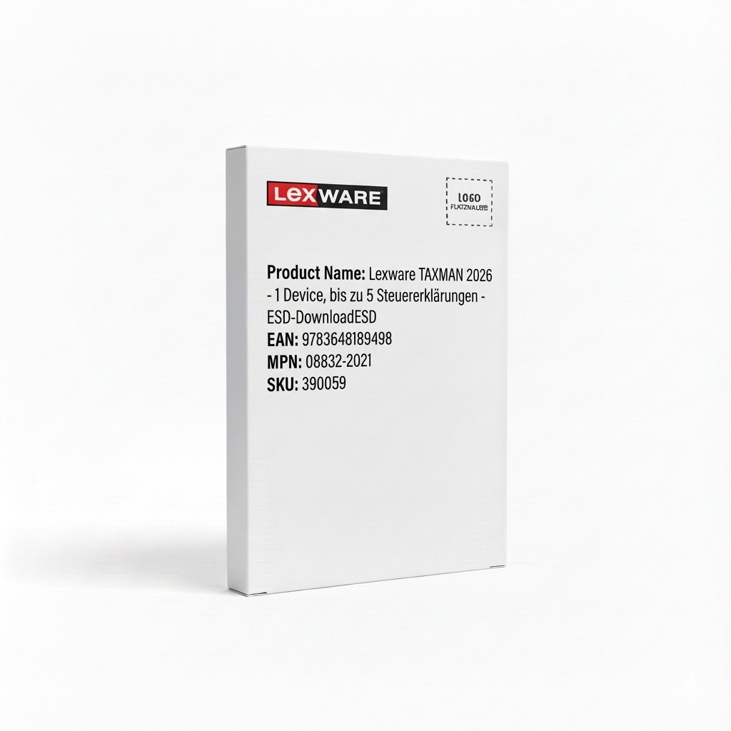 Lexware Taxman 2026 - 1 Device, bis zu 5 Steuererklärungen - ESD-DownloadESD