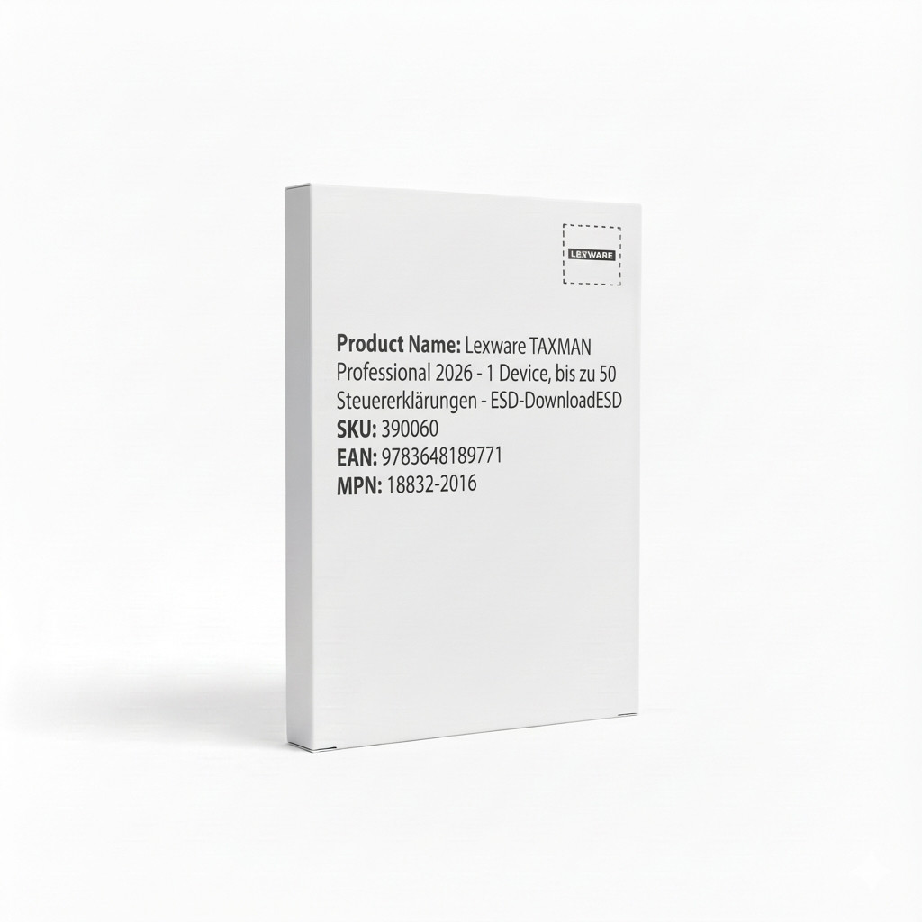 Lexware Taxman Professional 2026 - 1 Device, bis zu 50 Steuererklärungen - ESD-DownloadESD