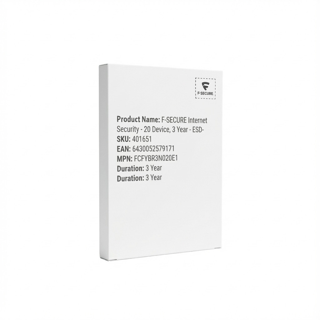 F-SECURE Internet Security - 20 Device, 3 Year - ESD-DownloadESD