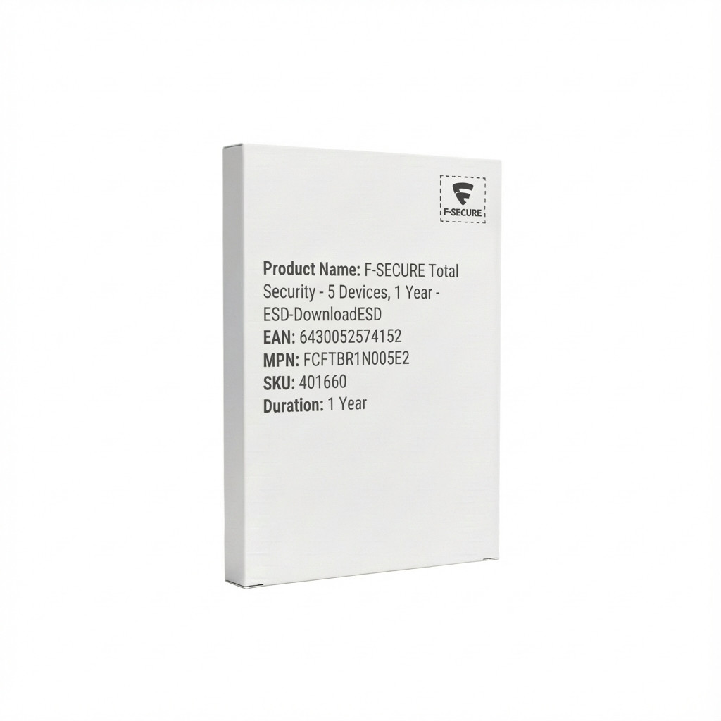 F-SECURE Total Security - 5 Devices, 1 Year - ESD-DownloadESD