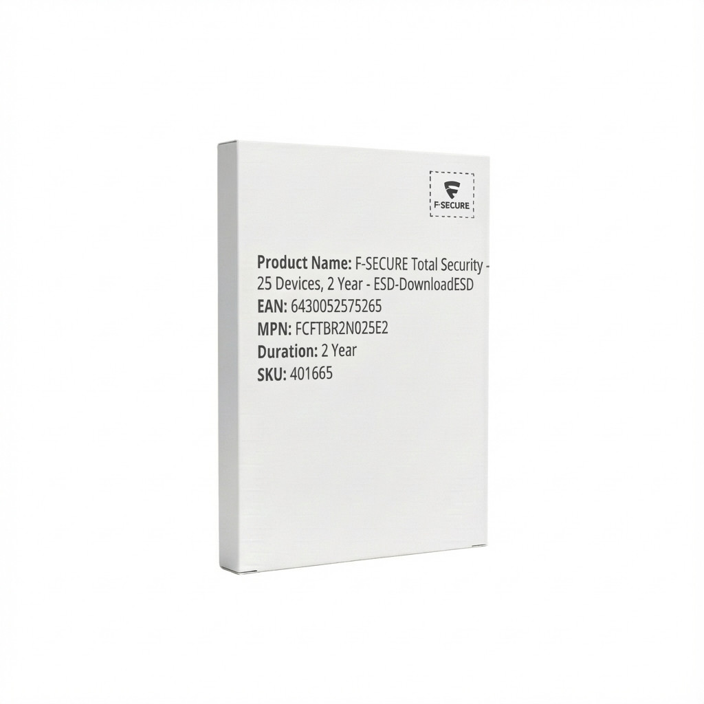 F-SECURE Total Security - 25 Devices, 2 Year - ESD-DownloadESD