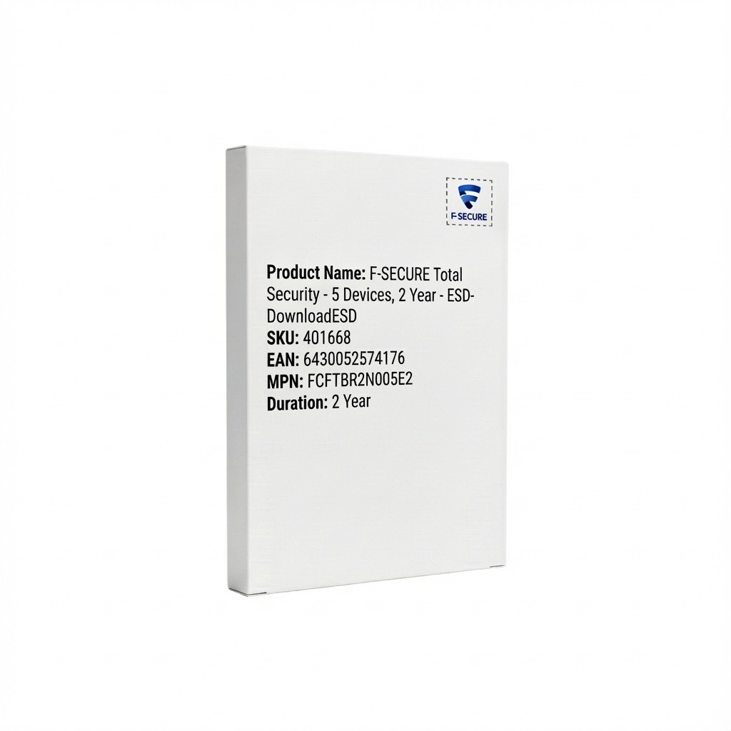 F-SECURE Total Security - 5 Devices, 2 Year - ESD-DownloadESD