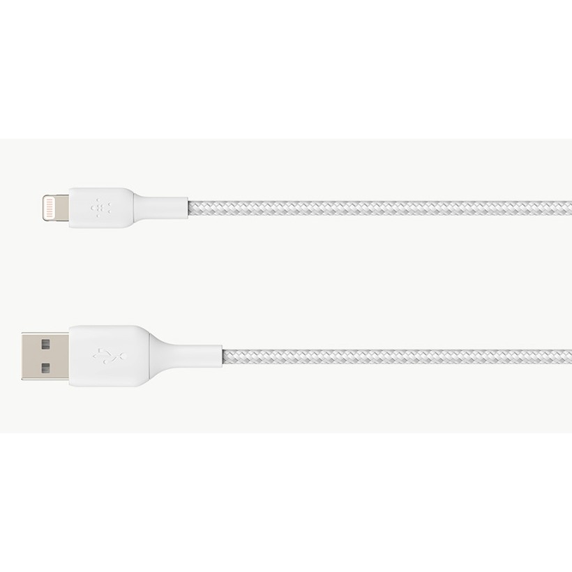 Belkin Lightning Lade/Sync Kabel ummantelt mfi 1m weiß