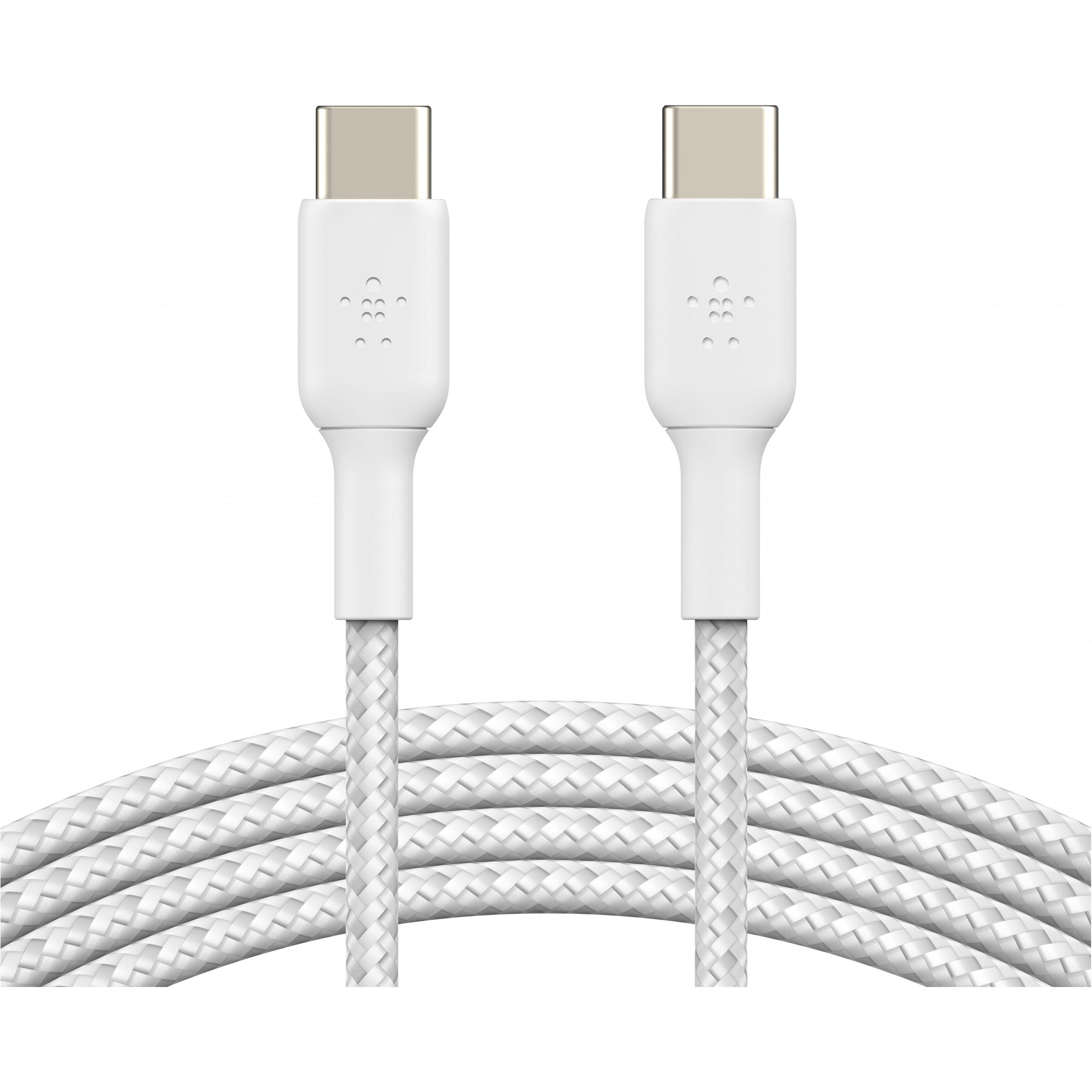 Belkin geflochtenes USB-C/USB-C 2.0 Kabel, 1m, weiß,Doppelpack