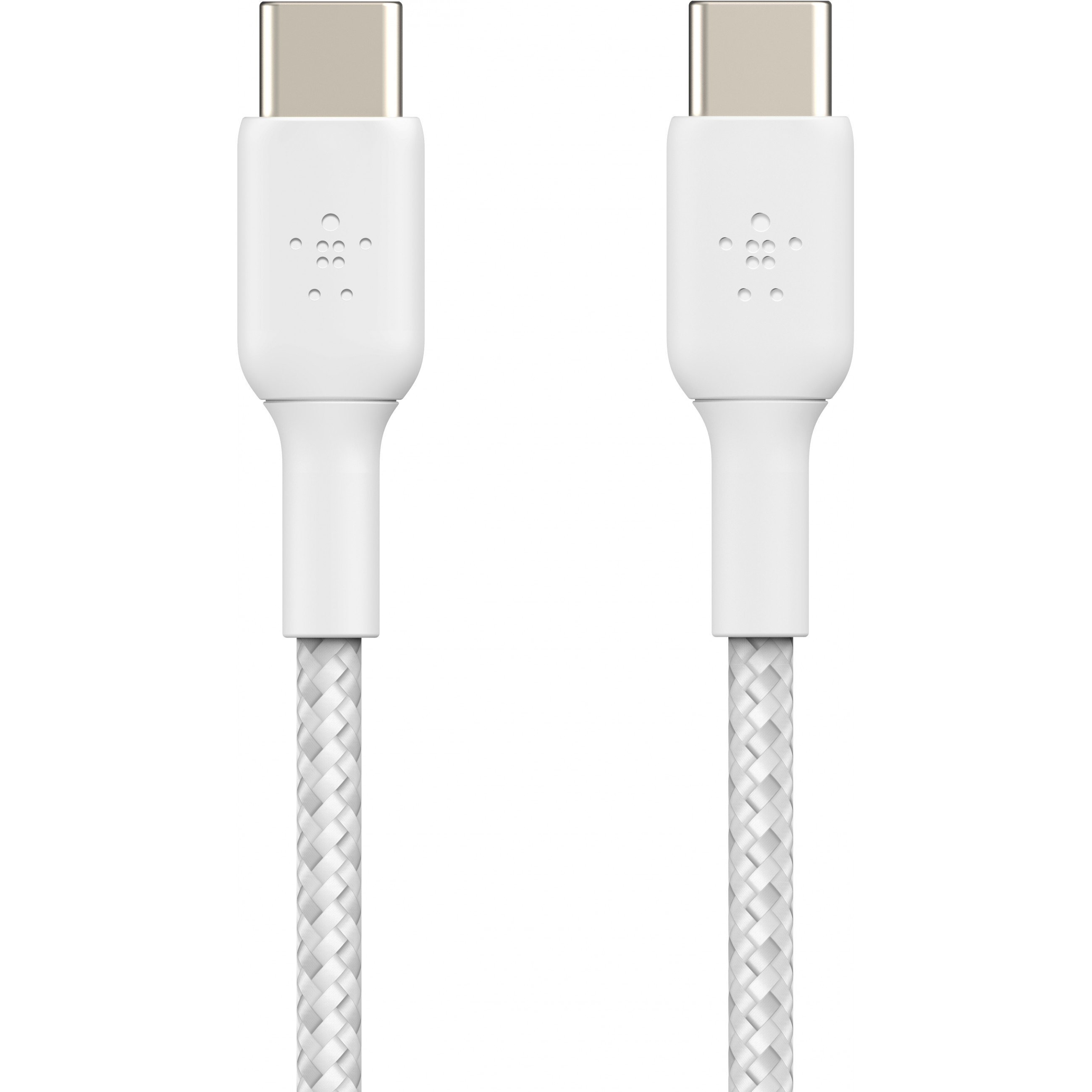 Belkin geflochtenes USB-C/USB-C 2.0 Kabel, 2m, weiß,Doppelpack