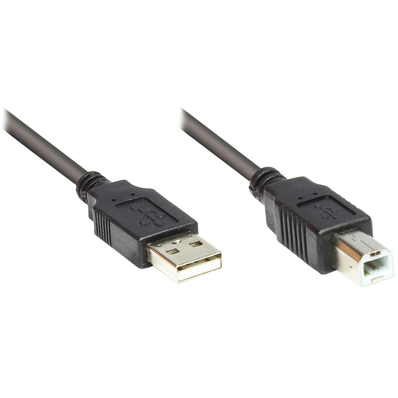 GoodConnections USB 2.0 A > B (ST-ST) 1,8m Adapterkabel Schwarz