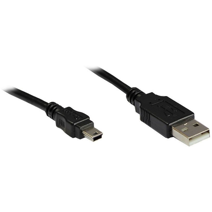 GoodConnections USB 2.0 A > Mini-B 5-pin(ST-ST) 1m Adapterkabel Schwarz