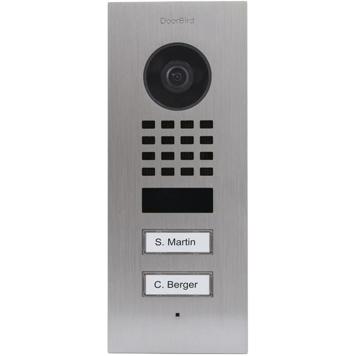 DoorBird D1102V IP Vid. Türst. V2A Edels. 2Ruftasten Unterputz