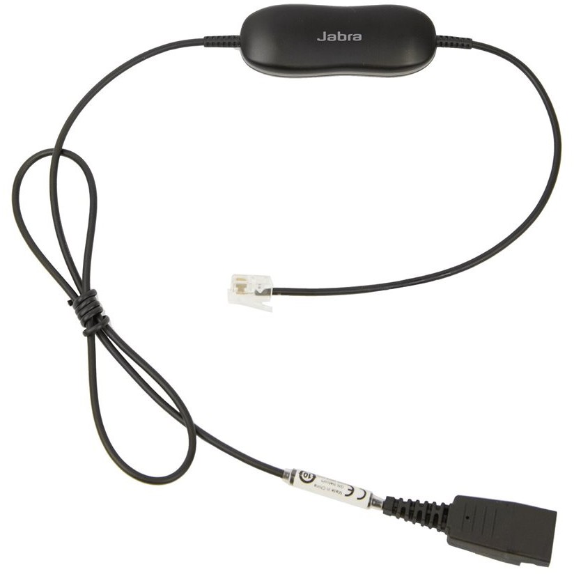 JABRA Smart Cord QD to RJ9 straight with 8-position switch configurator for Avaya one-X Telephone system for 96XX Series