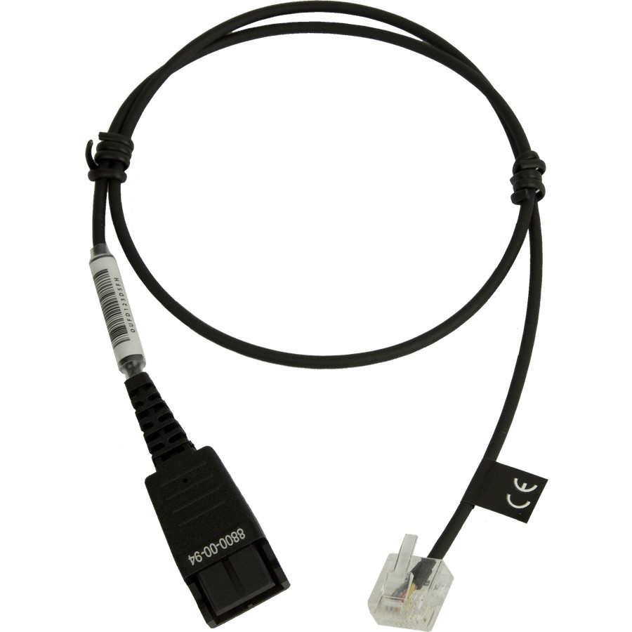 JABRA QD to RJ45 straight unbalanced version for GN1900/GN2000 and GN2100 Standard Headset on Siemens Openstage