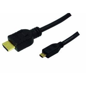 Logilink HDMI-Kabel Ethernet A -> micro D St/St 2.00m bk