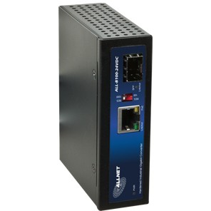 NET Z ALLNET Medienkonverter Industrial PoE (15,4W/30W/60W) auf 1000BASE-SX/-LX Single-/ Multimode SFP Mini-GBIC Anschluss / DIN / ALL-MCI2011P-60W