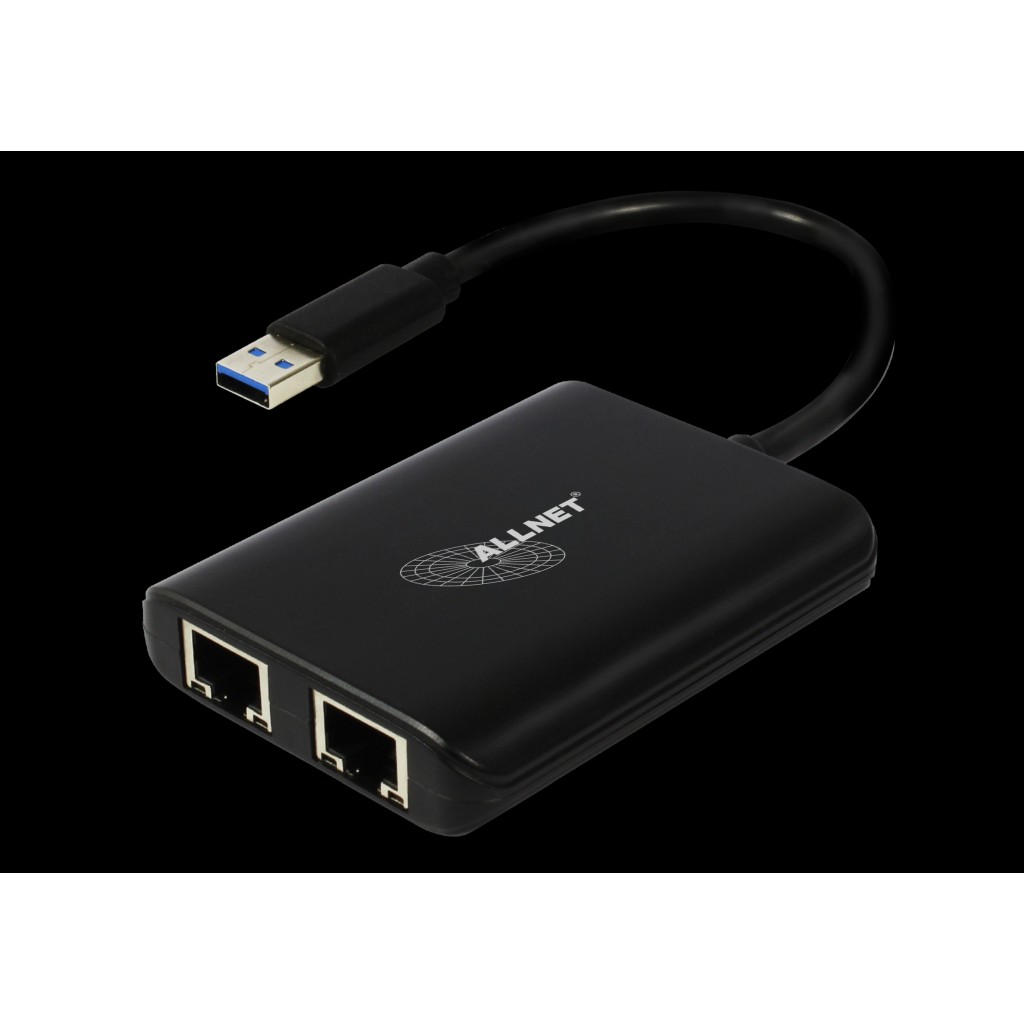 ALLNET USB 3.0 Typ-A Netzwerk Adapter 2x + 1x USB 3.0 Hub ALL-NC-2G-102-USB-A ALLTRAVEL*