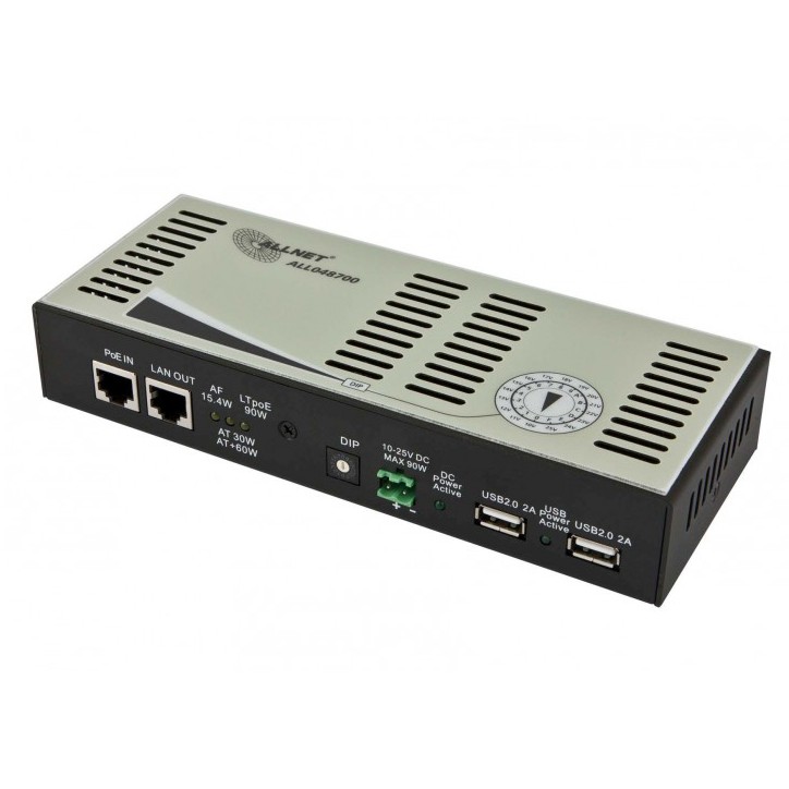 NET Z ALLNET PoE Splitter/Extractor LTPoE 90W 10-25V schaltbar ALL048700