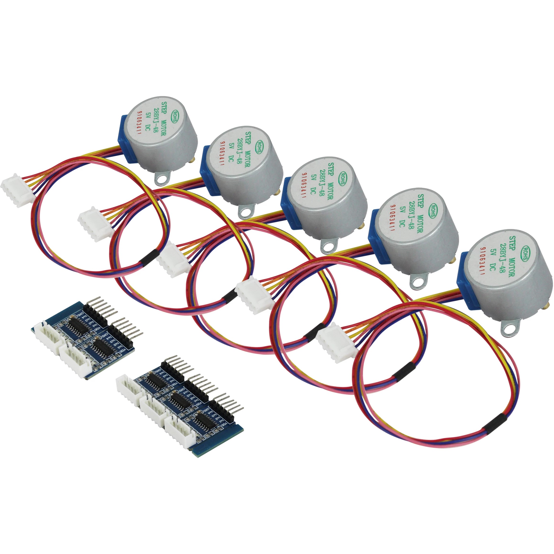 ALLNET 4duino Schrittmotor 5-er Pack 5 Volt. Inkl. Treiber