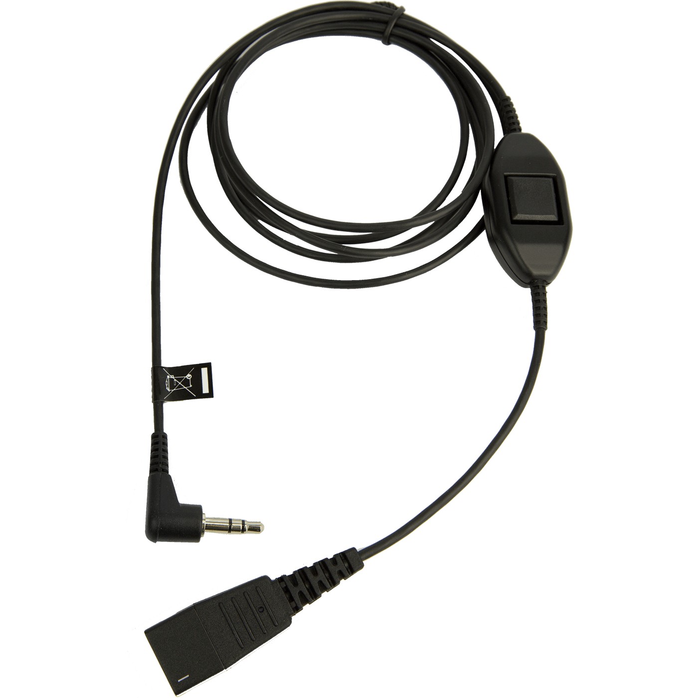 Jabra Anschlusskabel QD auf 3.5mm Klinke glatt 1.5m