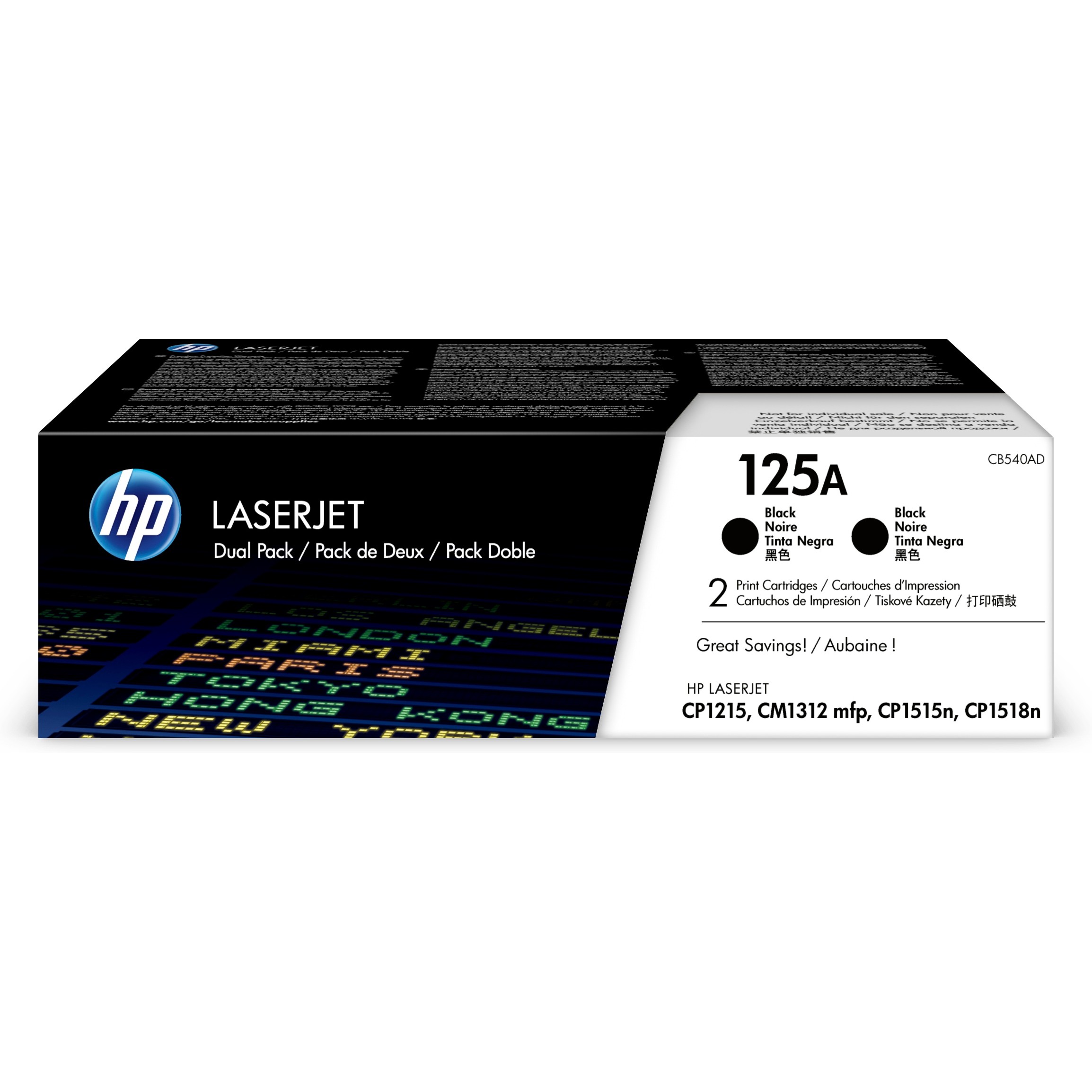 HP 125A CB540AD black Doppelpack