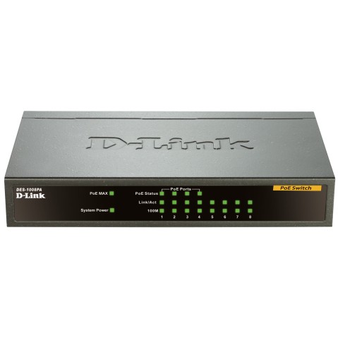 8P D-Link DES-1008PA Metall PoE