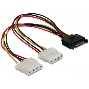 SATA Power Adapt. 15p>2x4p Delock