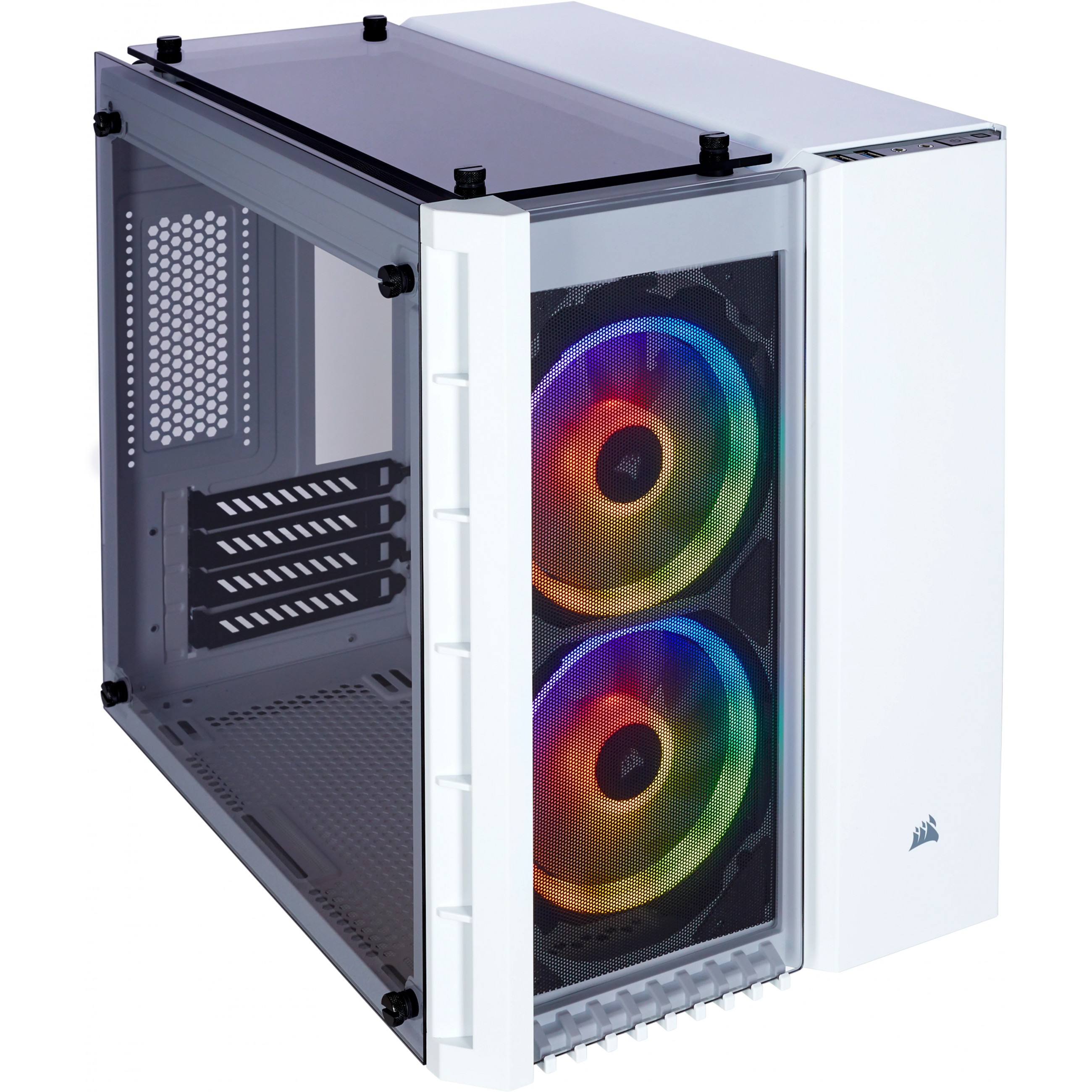 MIDI Corsair Crystal Series 280X RGB weiß. Glasfenster