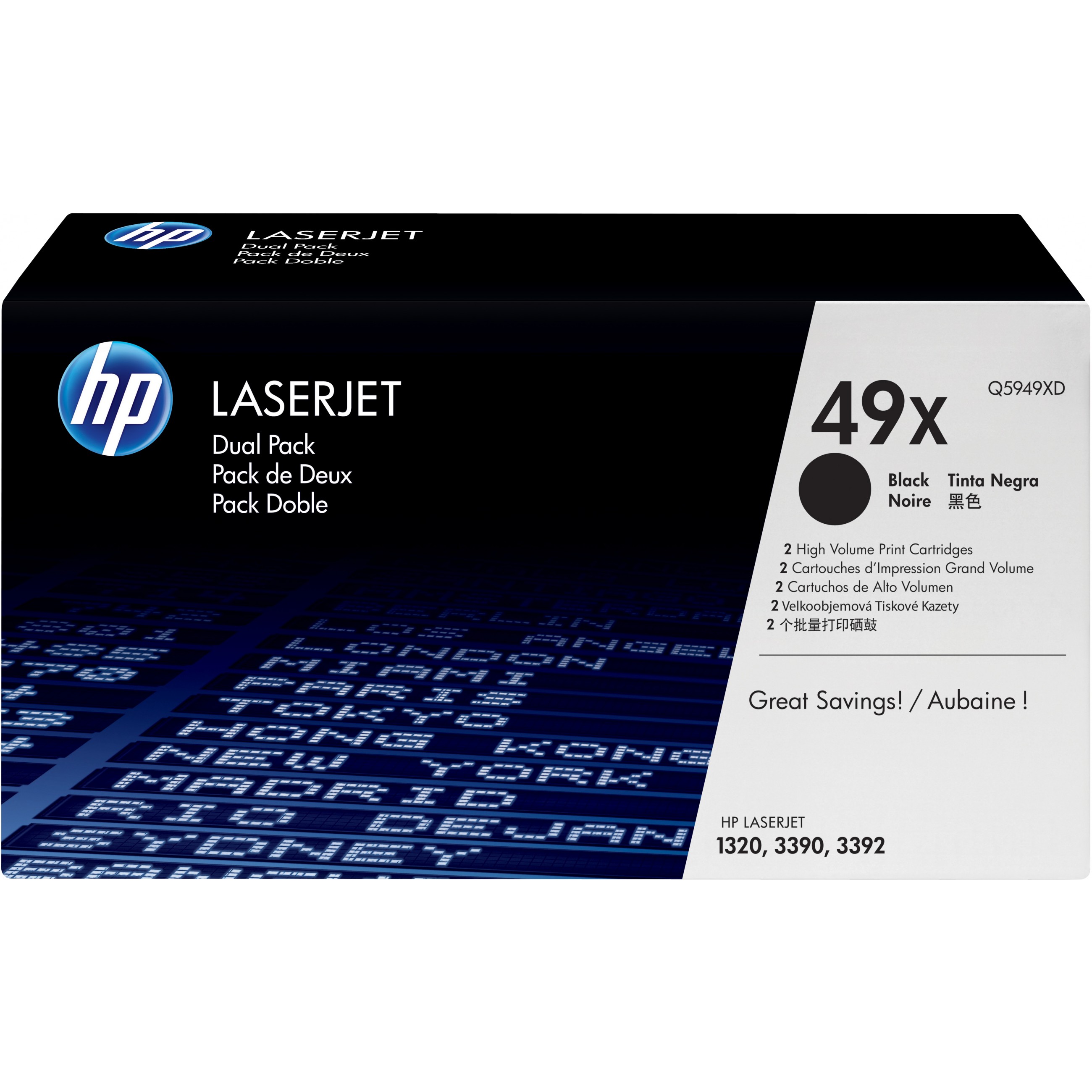 HP Toner 49X Q5949XD Schwarz Doppelpack je 6.000 Seiten