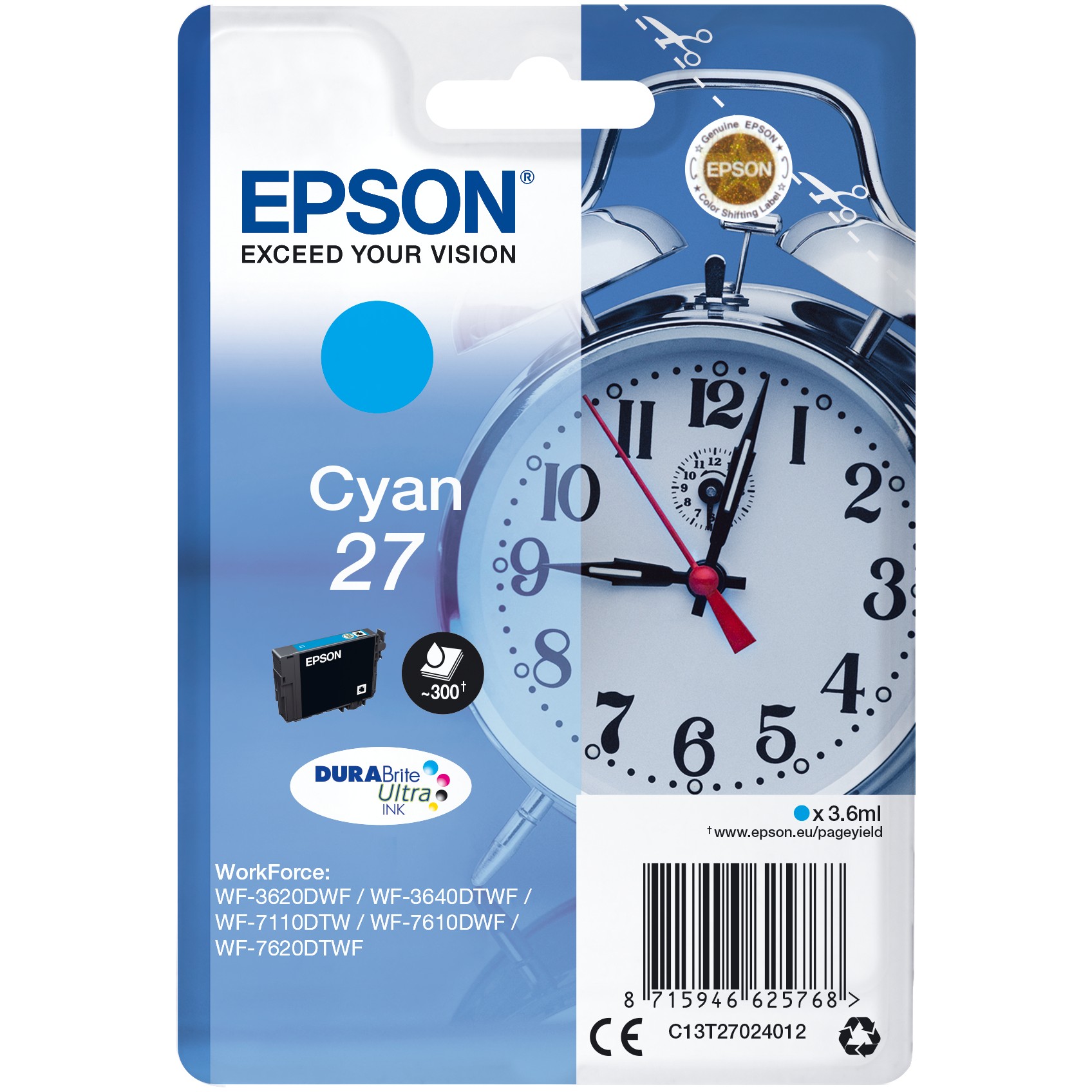 Epson 27 cyan Blister T2702 NEUE VERPACKUNG