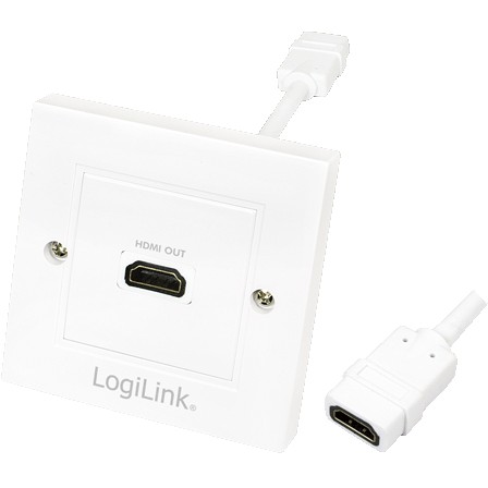 Logilink HDMI Adapter. wall socket. 1-port. white