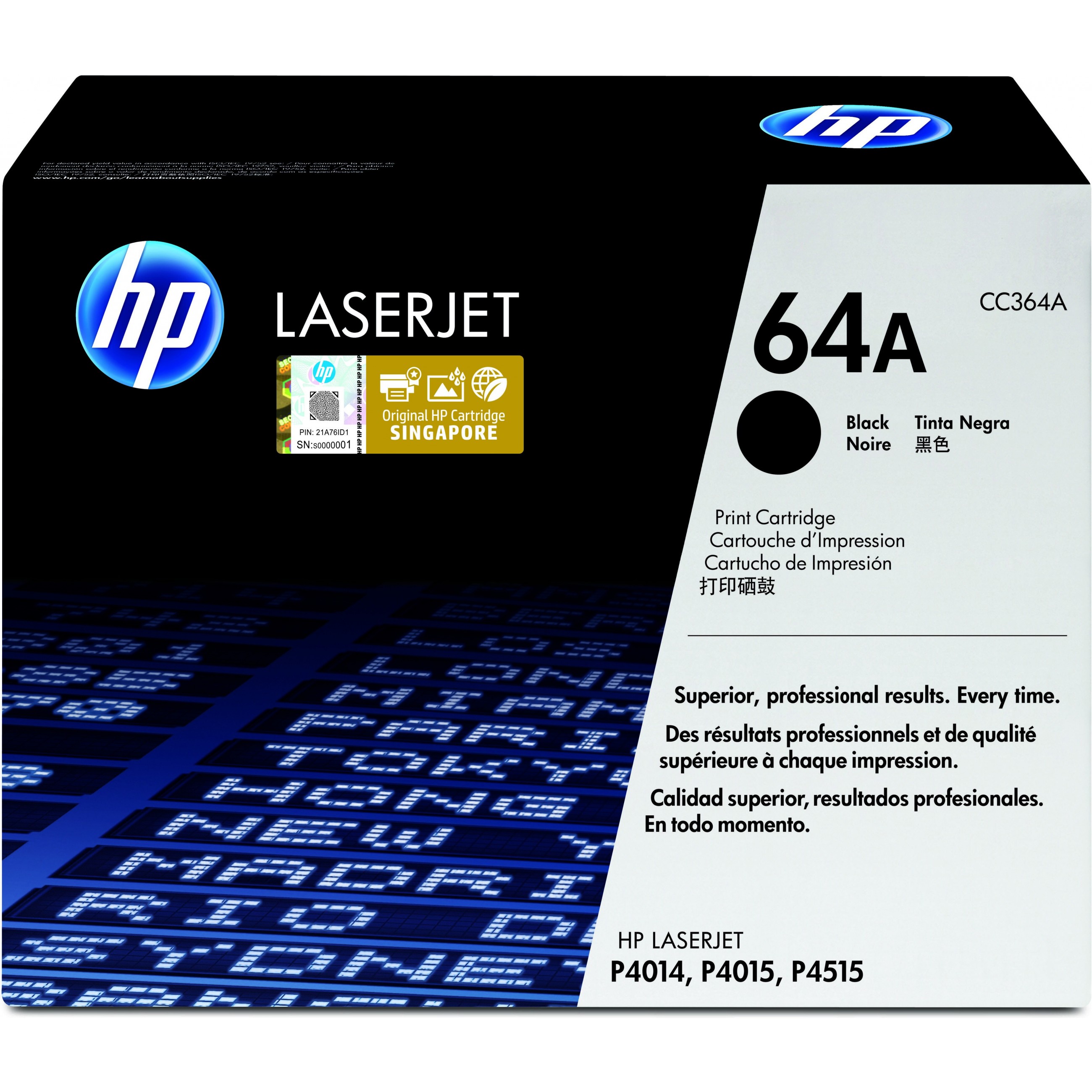 HP Toner 64A CC364A Schwarz