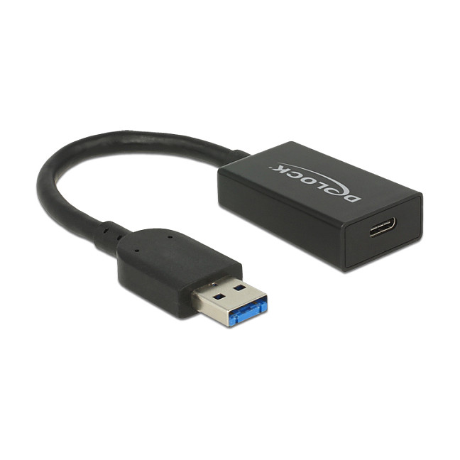 USB3.1 A Stecker > USB Type-C™ Buchse Aktiv schwarz 15 cm Delock