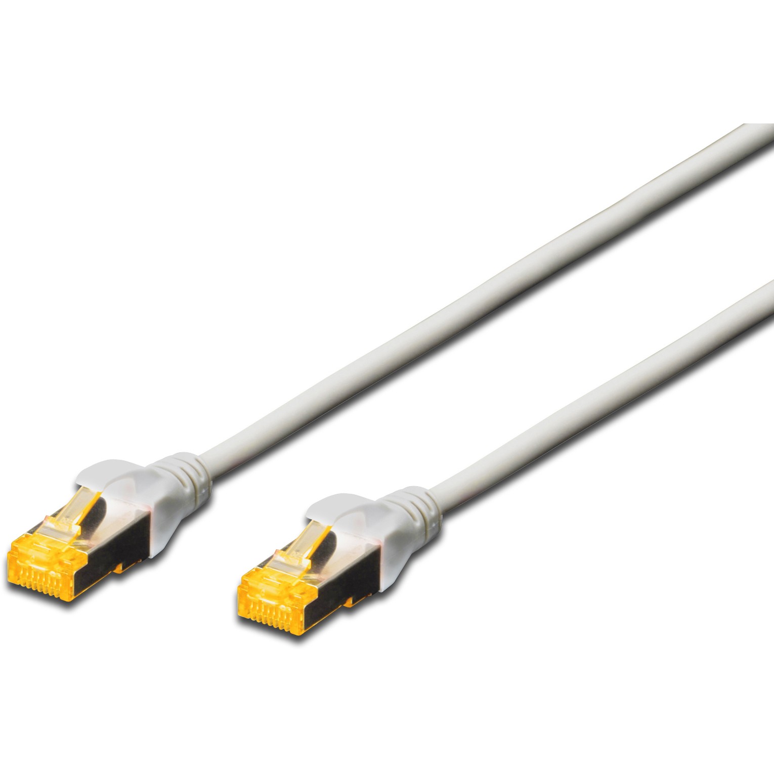DIGITUS Patchkabel Cat6a S/FTP 2xRJ45 10.0m grau Hebelschutz Polybeutel