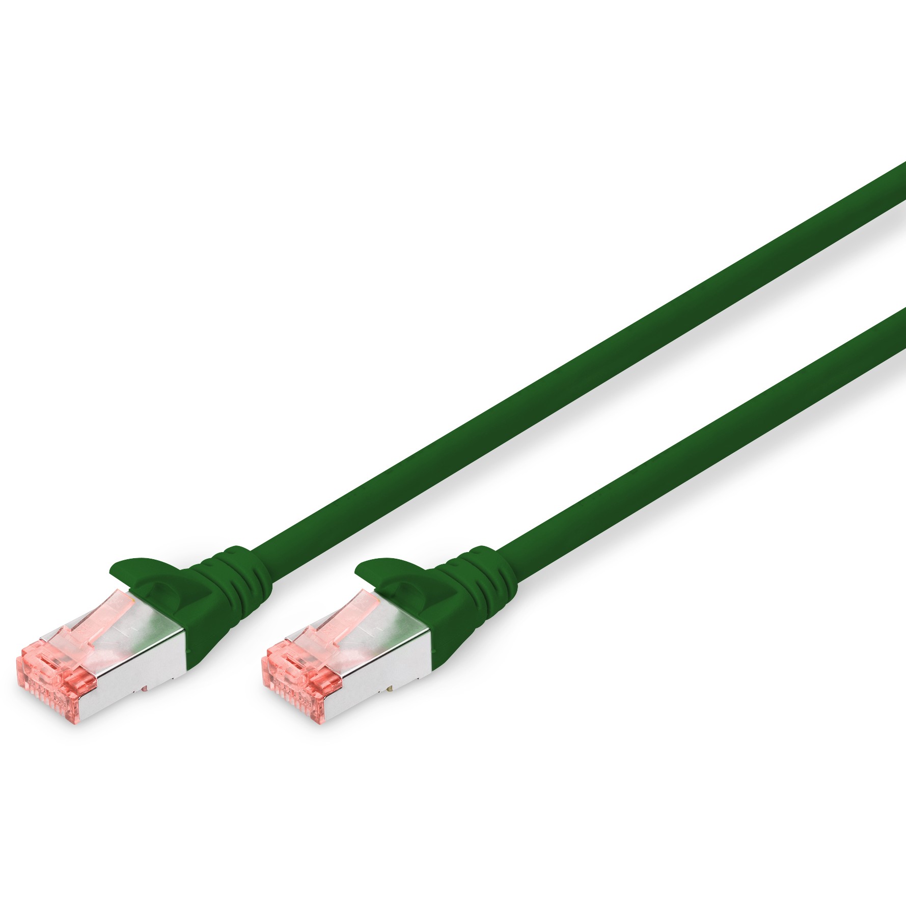 DIGITUS Patchkabel Cat6 S/FTP 2xRJ45 1.0m grün Hebelschutz Polybeutel