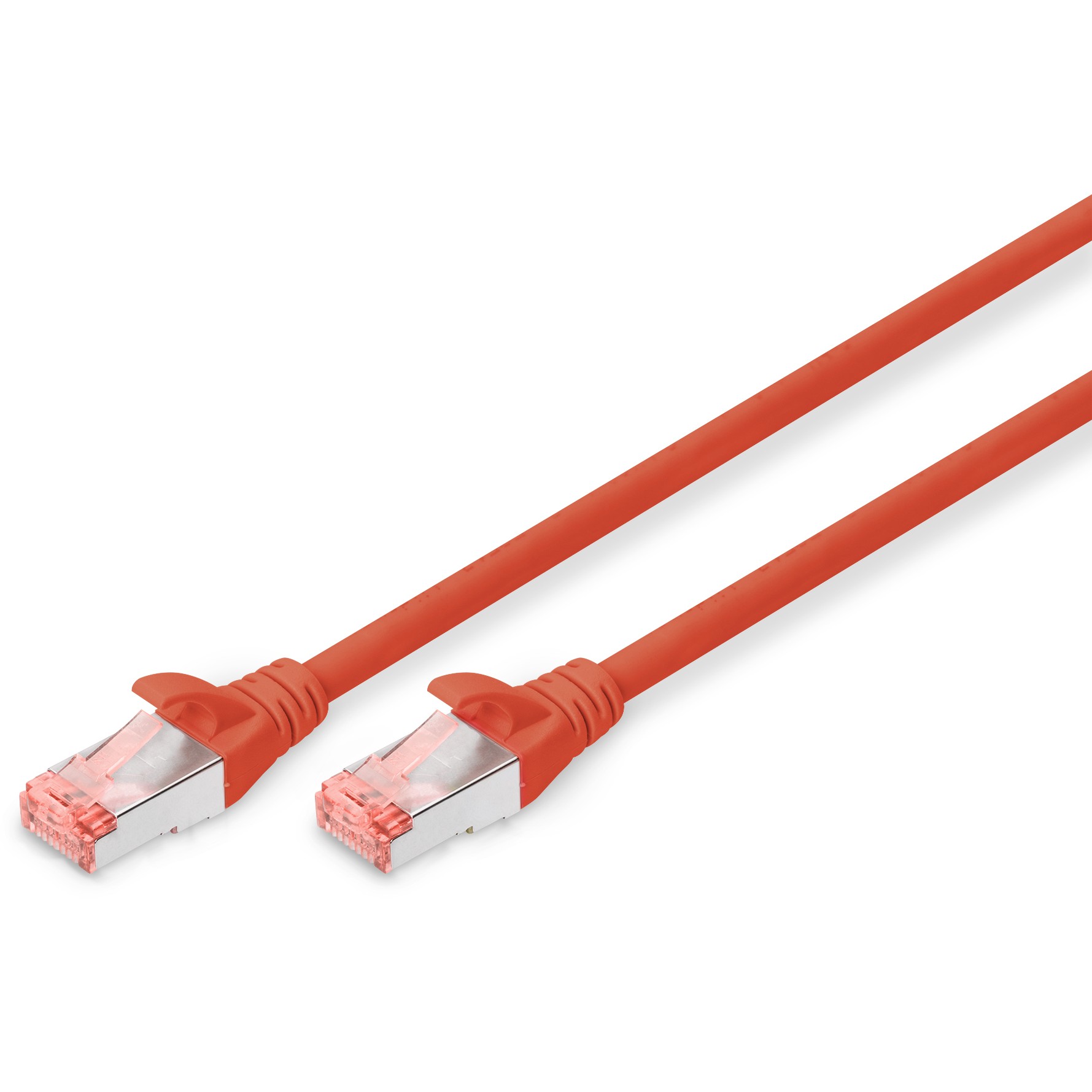 DIGITUS Patchkabel Cat6 S/FTP 2xRJ45 1.0m rot Hebelschutz Polybeutel