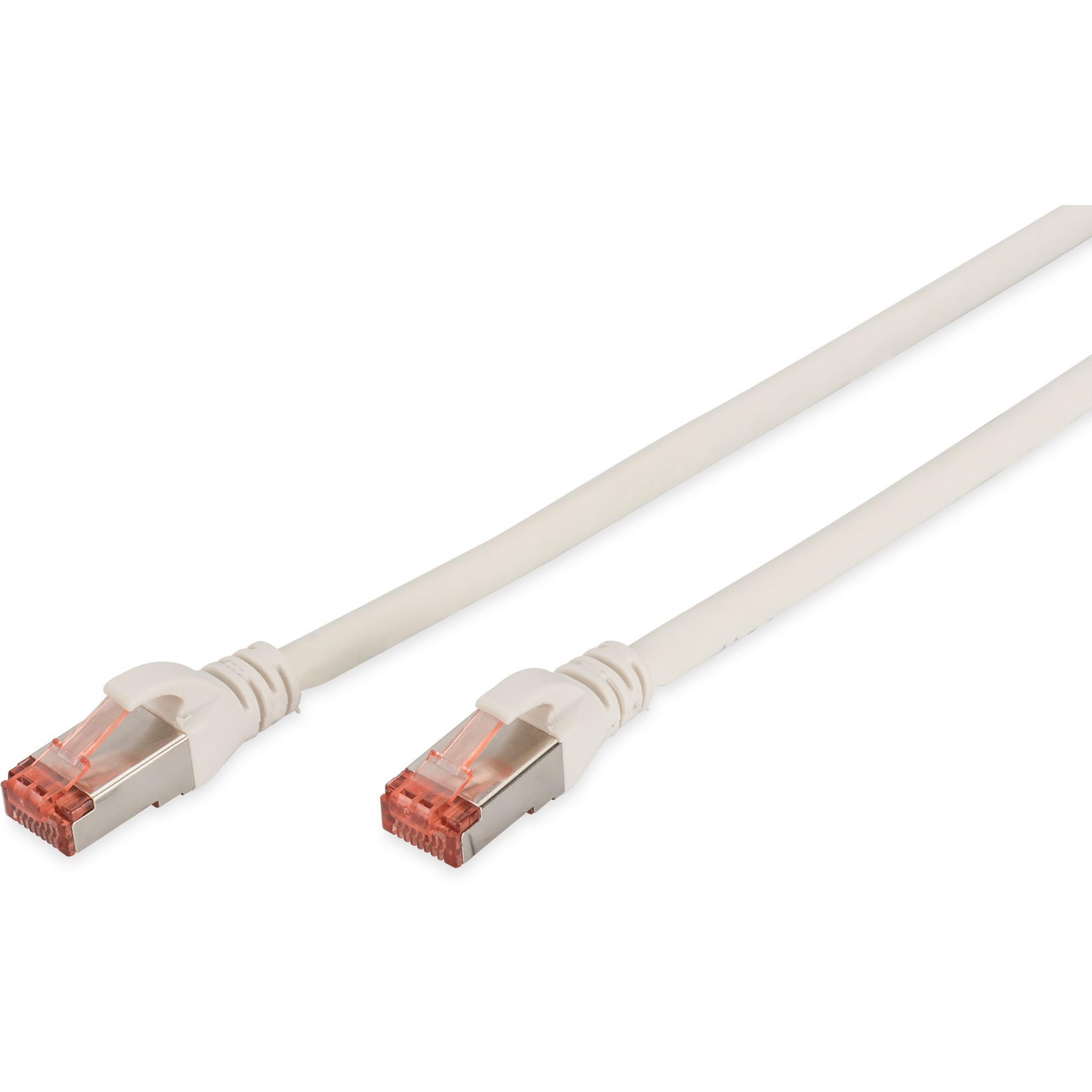 DIGITUS Patchkabel Cat6 S/FTP 2xRJ45 1.0m weiß Hebelschutz
