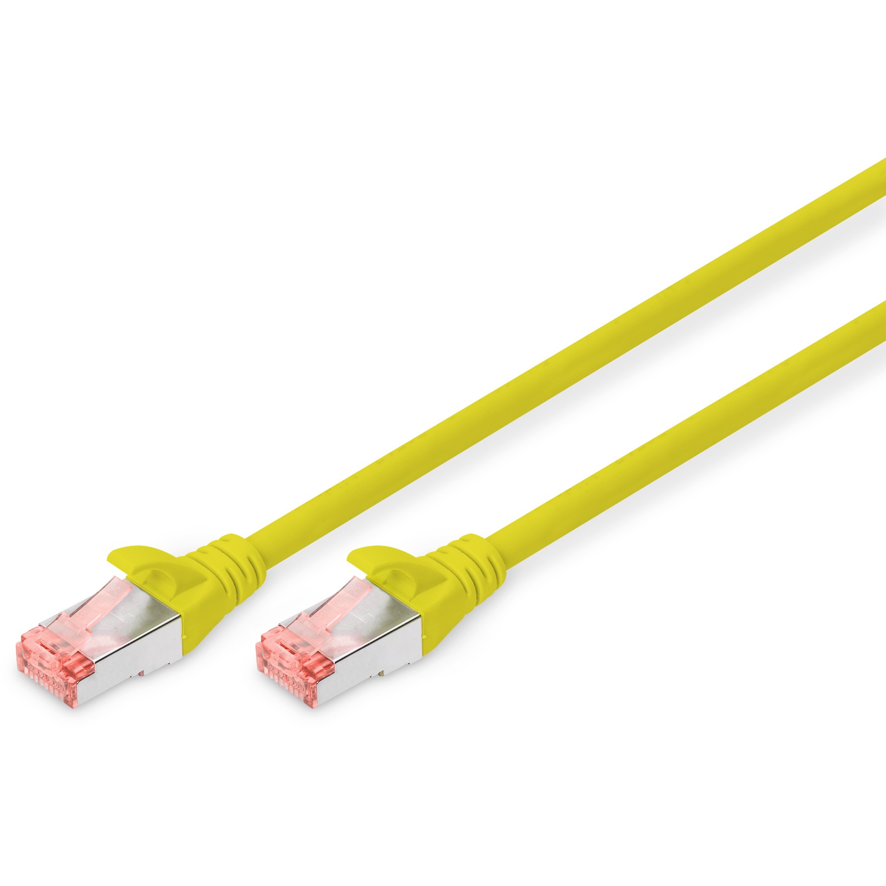 DIGITUS Patchkabel Cat6 S/FTP 2xRJ45 1.0m gelb Hebelschutz Polybeutel