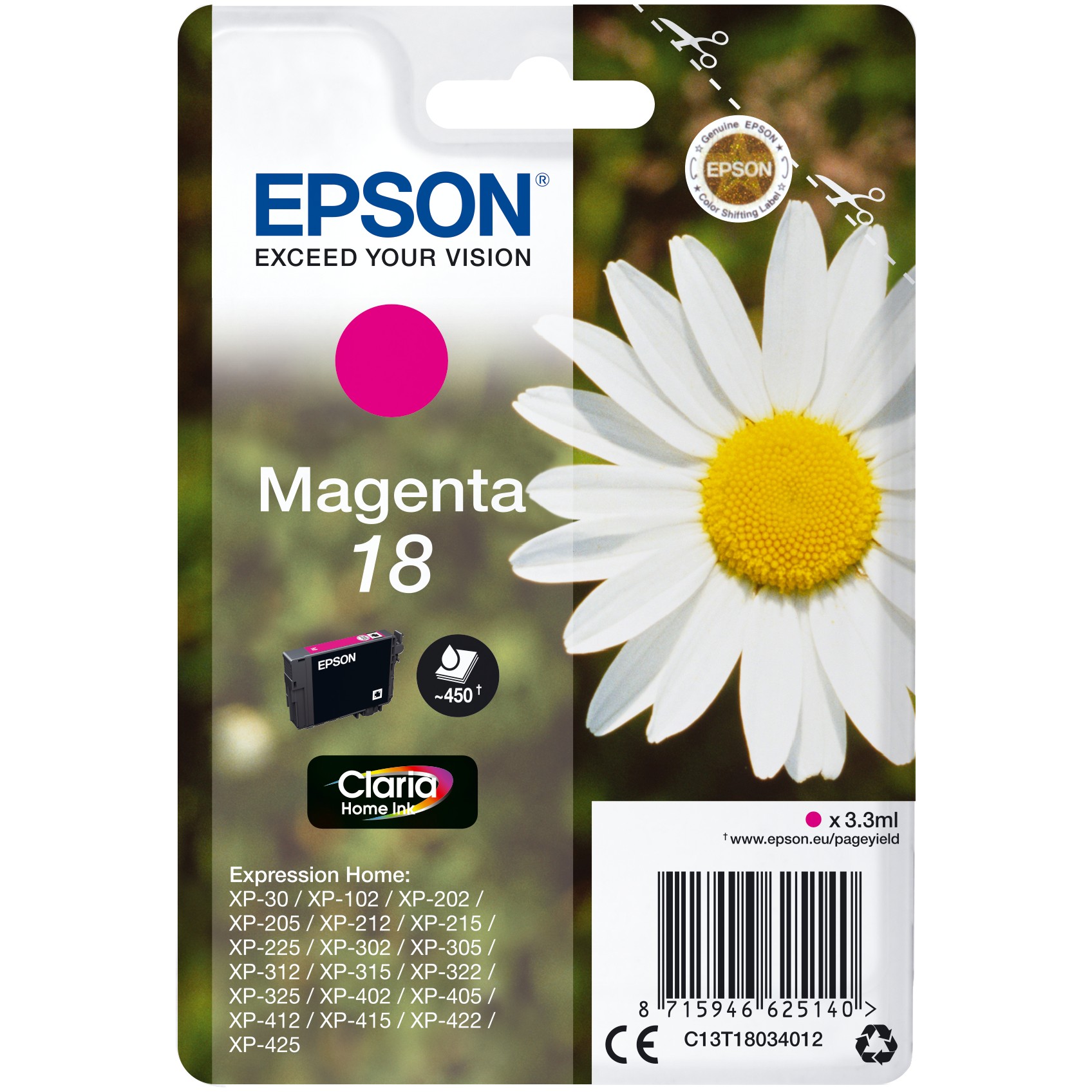 Epson T18034012 Magenta NEUE VERPACKUNG
