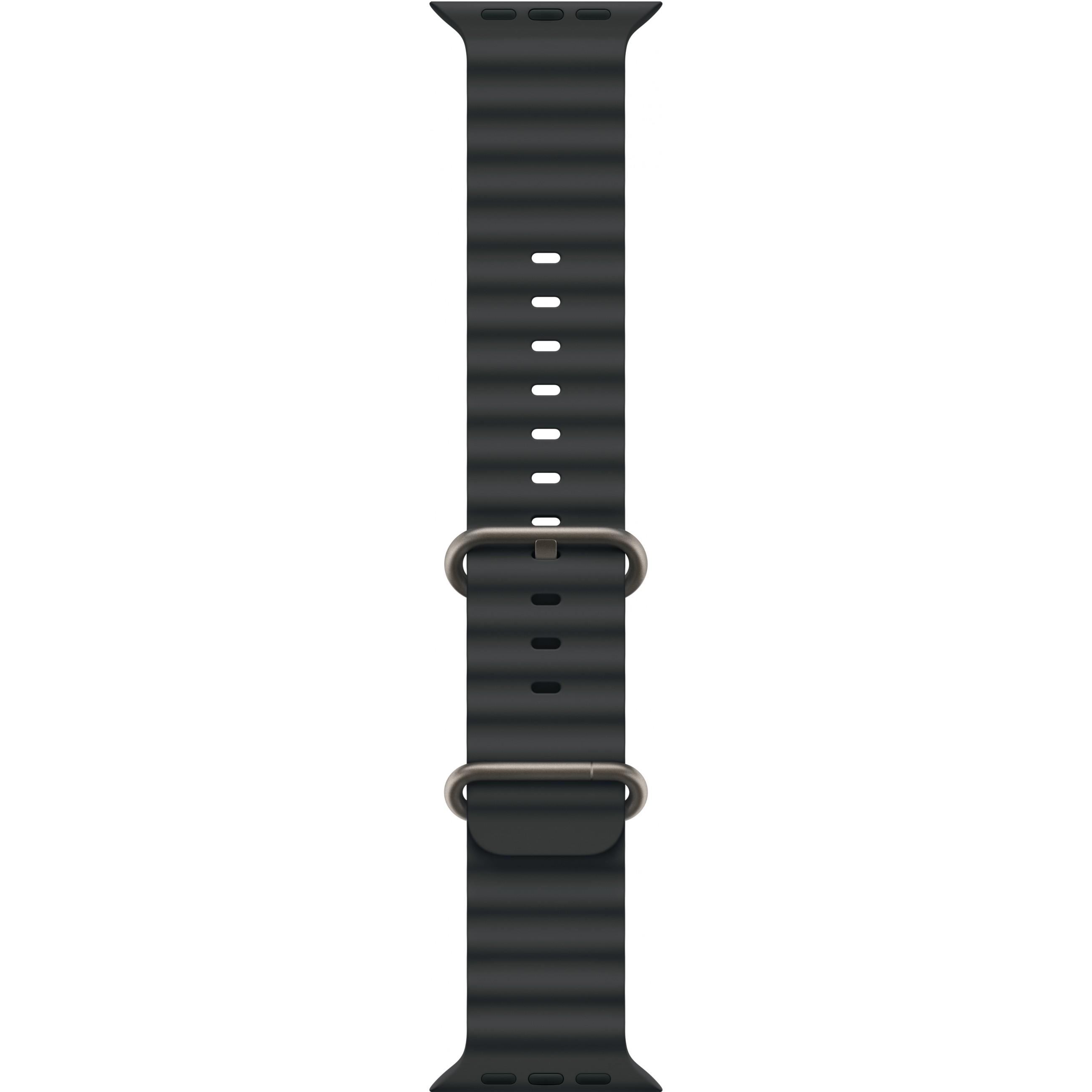 APPLE 49mm Black OceanBand - Natural Titanium Finish
