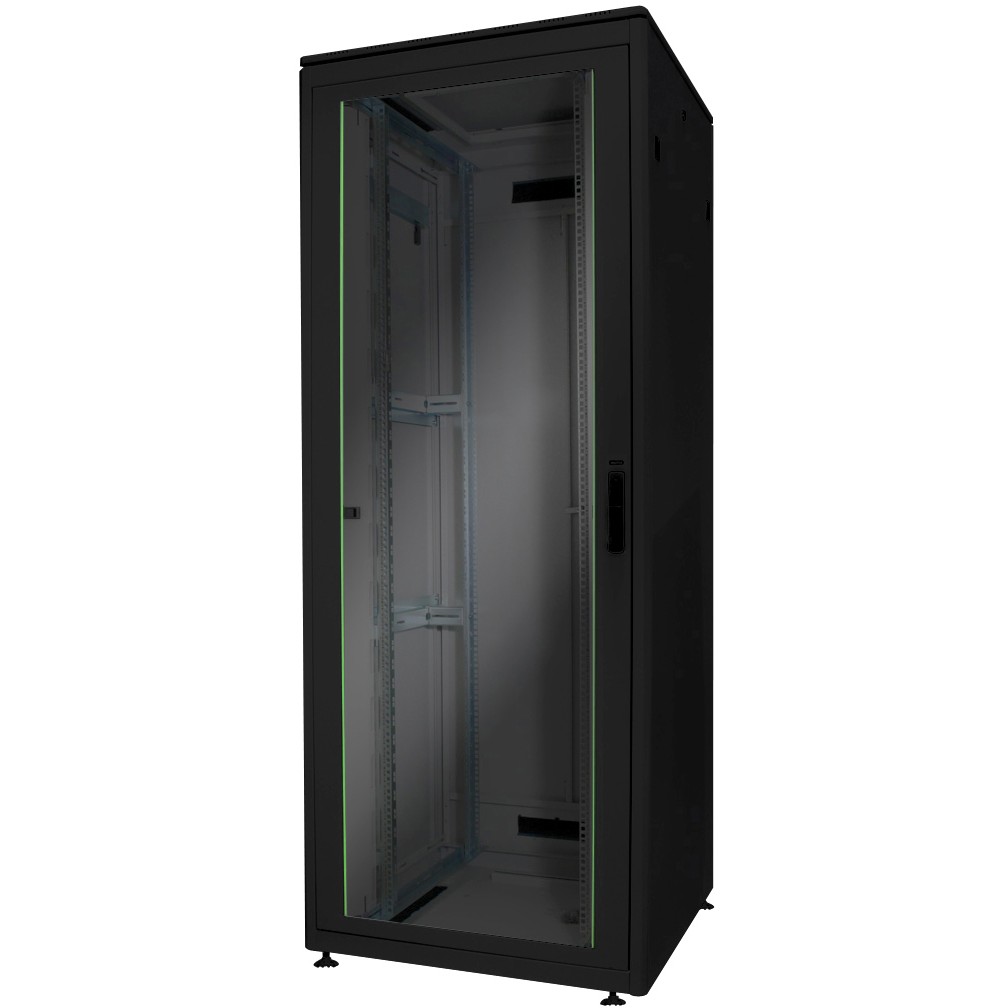 DIGITUS Netzwerkschrank Unique 32HE 1609x800x800mm schwarz (Speditionsversand)