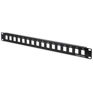 DIGITUS Patchpanel 1HE 16-Port ungeschirmt schwarz